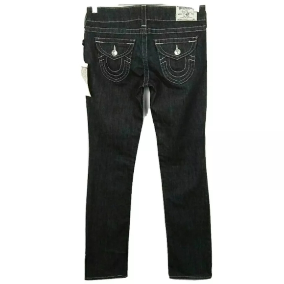 NWT TRUE RELIGION Womens Straight Jeans Size 28 - Picture 2 of 9